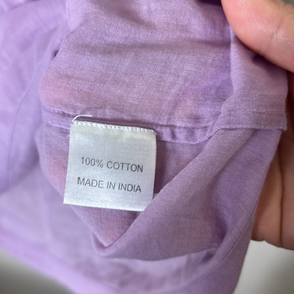 Future Primitive Lilac Half Button Down Long Slee… - image 7